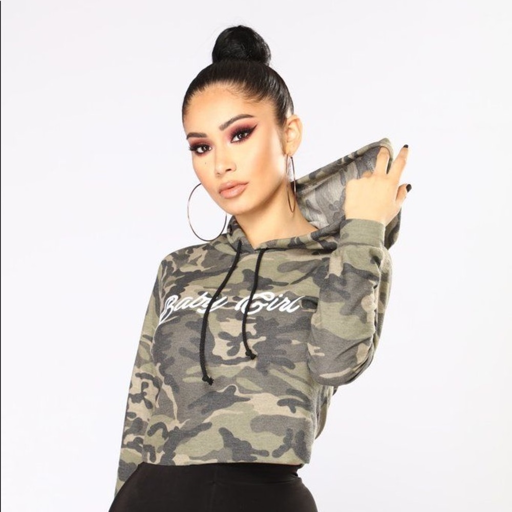 Baby Girl Cropped Hoodie